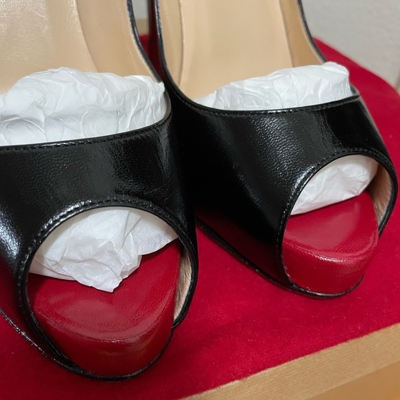 Christian Louboutin Very Prive 120mm Platform heel EU38 Black Kid leather. - Picture 8 of 14